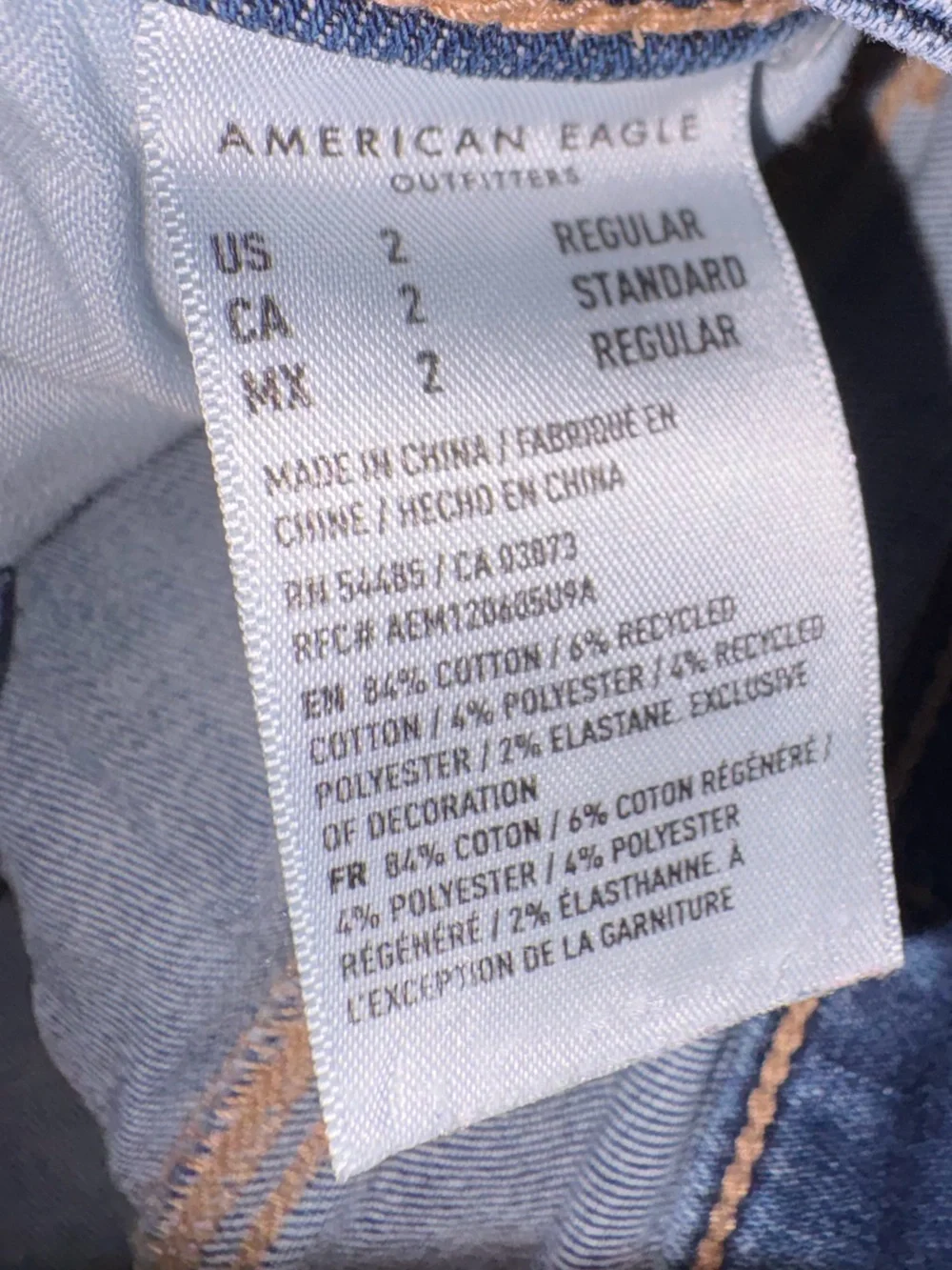 American Eagle Outfitters Light Blue Distressed Skinny Jeans